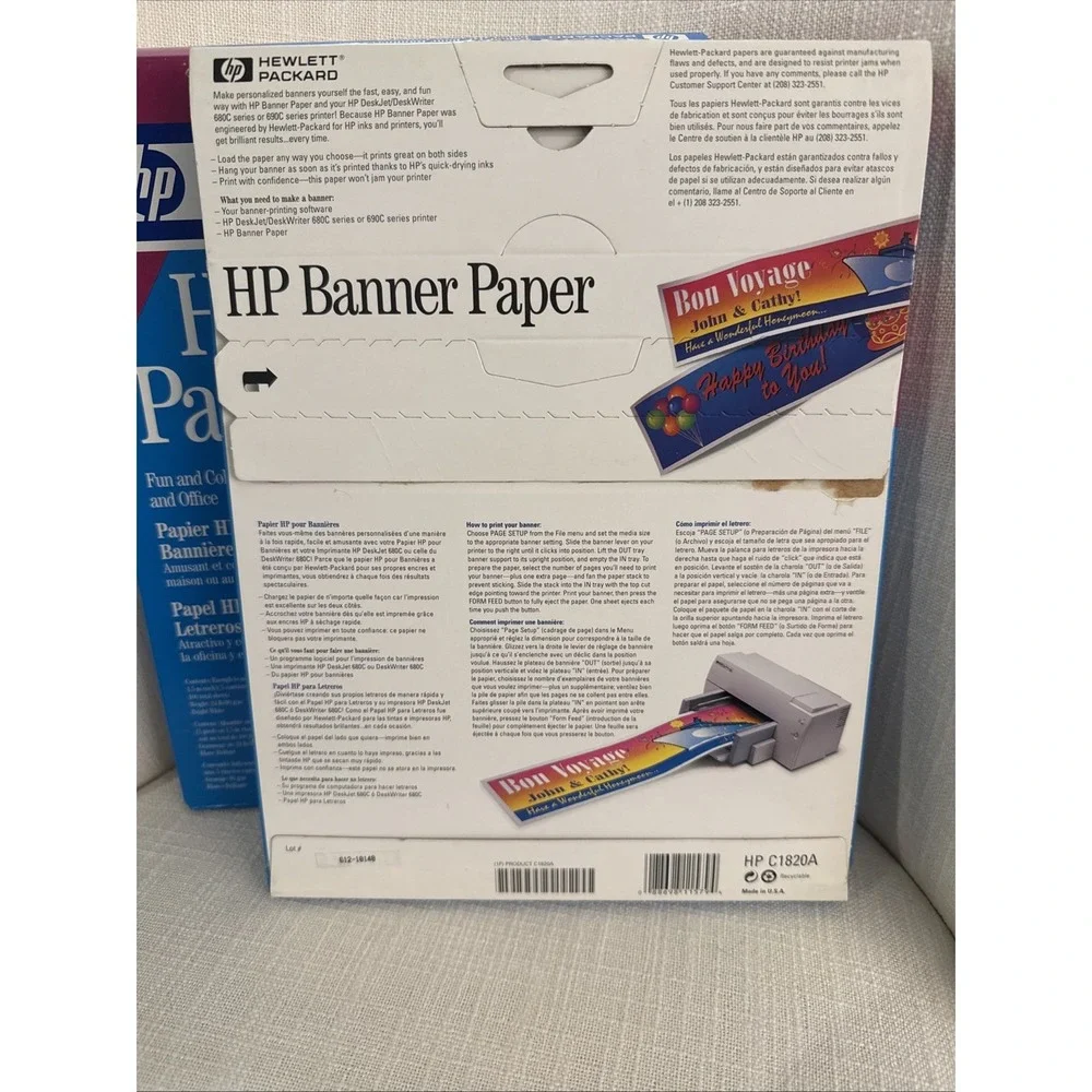 HP Banner Paper for Inkjet Printers - Make your own‎ Banners 2pk Open